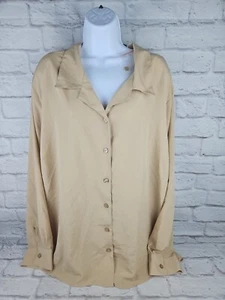 Studio 1940 Women's Gold Button Down Blouse Shirt Size 30/32W Plus Style Envy - Picture 1 of 13
