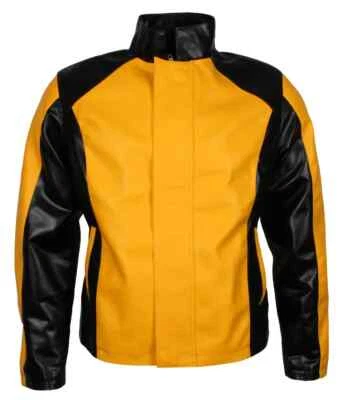 InFamous 2 Cole MacGrath Genuine Leather Jacket Yellow & Black Color Jacket - Image 1 of 4