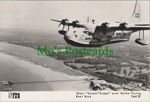 Aviation Postcard - Short "Solent Scapa" Flying Boat Base Over Hythe S - Picture 1 of 2