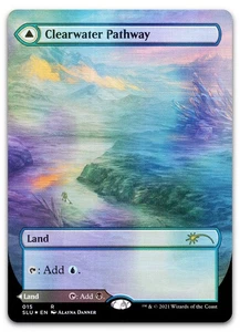 Clearwater Pathway (Borderless) #15 (Foil) (NM) Secret Lair SLU Magic MTG - Picture 1 of 2