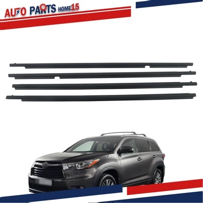 Weatherstrip Window Moulding Trim Seal Belts Fit For 2008-2010 Toyota Highlander Foto 1 de 4