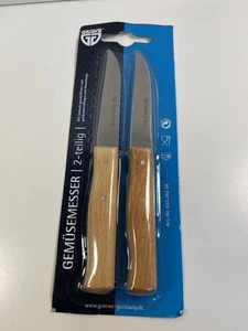 Gemüsemesser mit Holzgriff, 2 Stück Gräwe edelstahl (C23.6) - Bild 1 von 3
