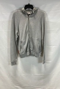 Prada Women Gray Solid Zip Hoodie Pullover Sweater Hooded Sweater Size M - Picture 1 of 6