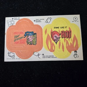 Juego de prueba de collar de tarjeta Topps PAK O' FUN 1969 2 - Imagen 1 de 2