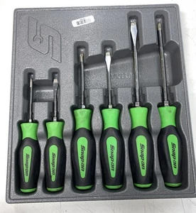 SNAP ON TOOLS USA 6pc GREEN Soft Grip Combination Screwdriver Set - Bild 1 von 10