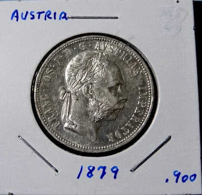 1879 Austria One Florin .900 Silver Austrian Coin - Image 1 of 4