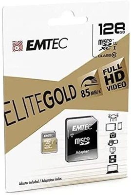 Emtec Micro-SD XC Class10 Gold Plus, 128GB (ECMSDM128GXC10GP) - Image 1 of 2