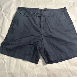 Todd Snyder New York Mens Chino Hudson Linen Shorts Sz 33 Navy Blue Casual $150 - Imagen 1 de 5