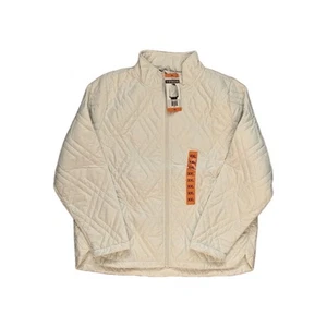 Womens Voyager Quilted Jacket Large Cream Water-Resistant Lightweight Full Zip - Picture 1 of 2
