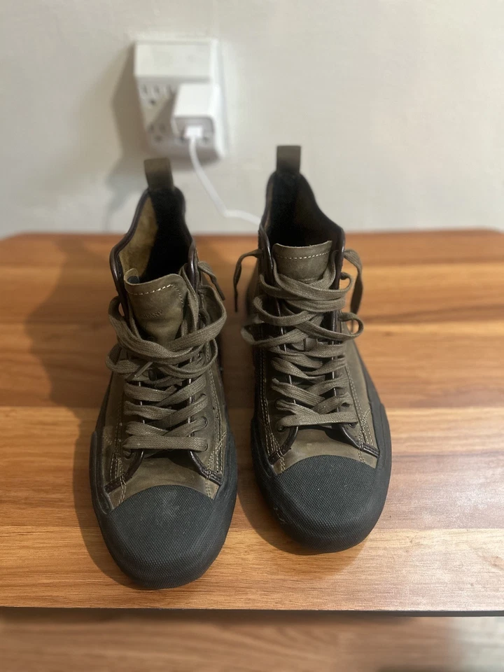 Zapatillas altas Frye Gates para hombre talla 8 cuero verde con cordones clásicas Foto 1 de 4