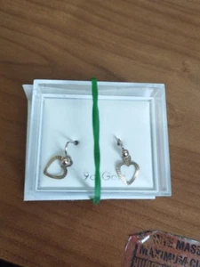 Orecchini Antichi In Oro 9 Kt 375 Su 1000 Da Bambina - Foto 1 di 10