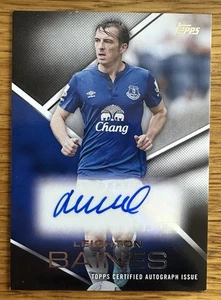 EVERTON : LEIGHTON BAINES AUTO 2014 TOPPS PREMIER LEAGUE GOLD CERTIFIED - Picture 1 of 2