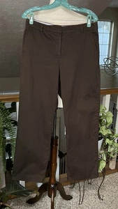 Studio Works Womens Size 10 Petite Dk Brown Chino Pants Workwear Business Casual - Picture 1 of 9
