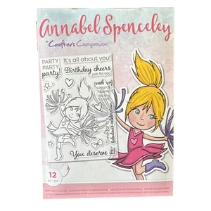 Crafter's Companion Annabel Spenceley - Auguri Compleanno - Set di francobolli - NUOVO - Foto 1 di 2