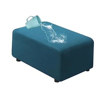  100%防水奥斯曼保护套矩形弹力天鹅绒大号孔雀蓝色 — 第 1/4 张图片