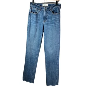 Pantalones de mezclilla Abercrombie & Fitch The 90s rectos tiro medio para mujer talla 27 4L - Imagen 1 de 15
