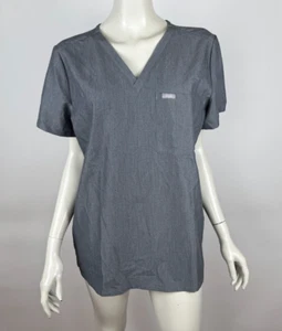 Figs Catarina One-Pocket Scrab Top Women L EUC V-neck Short Sleeve StretchFW1000 - Picture 1 of 12