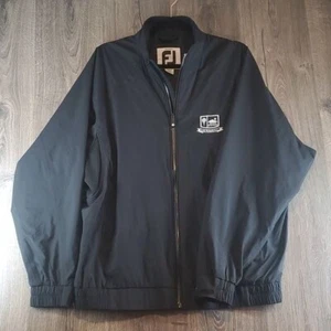 FootJoy DryJoys Tour Collection Full Zip Windbreaker Jacket Black Men's Size M - Picture 1 of 5