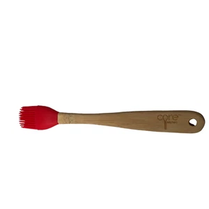 Red Silicone Basting Brush, small, Mini, Wood Handle, Core Kitchen - Picture 1 of 5