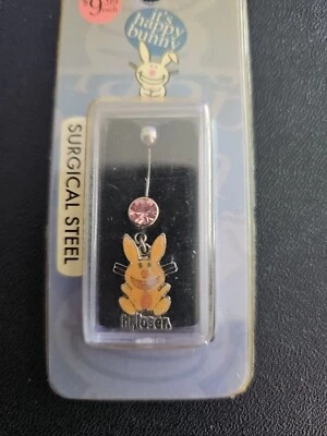 Jim Benton Bunny Naranja Cuelga Ombligo Anillo Naval Joyería Corporal Nuevo de Lote Antiguo Foto 1 de 4