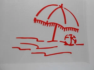 Schablone Strand auf A4 - Bild 1 von 1