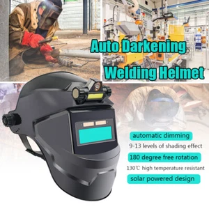 Auto Dimming Solar Welding Helmet Mask 130℃ High Temperature Resistant L0M8 - Picture 1 of 12