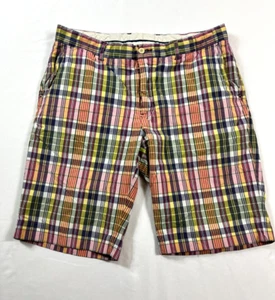 Vintage Polo Ralph Lauren Chino Pants Multicolor Check Flat Front Men's 36 - Picture 1 of 6