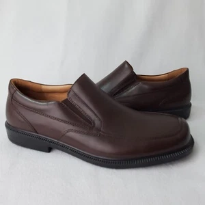 Hush Puppies Waterproof Loafers Shoes Men 13 Earthy Brown Leather Slip On H10714 - Picture 1 of 14