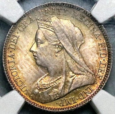 1900 NGC MS 65 Victoria 6 Pence Great Britain Sterling Silver Coin (25022202C) - Image 1 of 4