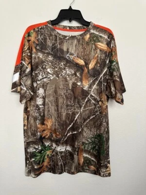 RealTree Camo Short Sleeve T-Shirt Green Hunting Outdoors Reflective Men's Large - Image 1 of 4