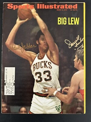 Kareem Abdul-Jabbar & Darrall Imhoff Dual Signed 1970 Sports Illustrated PSA - Image 1 of 3