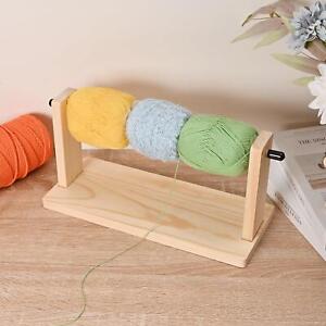 Wooden Crochet Yarn Holder, Single Revolving Storage for Ball Knitting and Rack