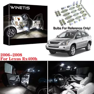 For 2006 2007 2008 Lexus Rx400h 9X 6000K White LED Lights Interior Package Kit - Picture 1 of 12