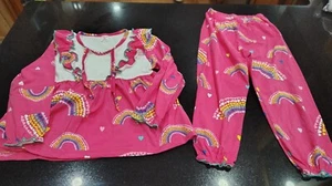 Girls Gymboree size 8t pink rainbow heart design pajama set new w/ out tags - Picture 1 of 7