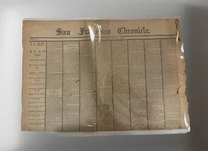 NEWSPAPER: 1875 - President U.S. Grant Dies - San Francisco Chronicle - Picture 1 of 12