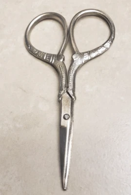 Beautiful Vintage Style Unique Etched Scissors  - Small  - Image 1 of 4