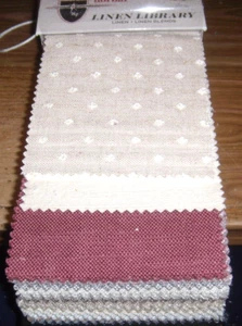 72 PCS LINEN BLENDS SOLIDS FABRIC SAMPLE BOOK 9 X 5" , LINEN & POLYESTER - Picture 1 of 2