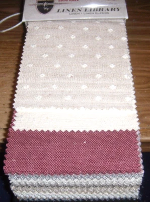 72 PCS LINEN BLENDS SOLIDS FABRIC SAMPLE BOOK 9 X 5" , LINEN & POLYESTER - Image 1 of 2