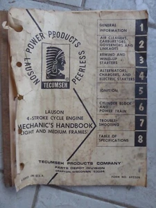 1974 Lauson Power Products 4-Stroke Cycle Engine Mechanic's Handbook #692509 - Picture 1 of 6