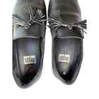 Fitflop Womens Size 7 Tassel Bow Sneaker Leather Loafer in Black
