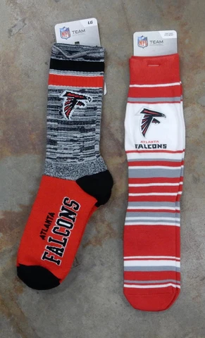 NFL Atlanta Falcons 2 Pack Gift Set OSFM Men's Dress Socks Argyle Deuce Large Cover