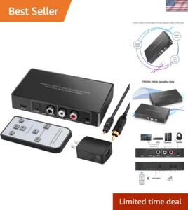 High-Fidelity Audio Converter with Remote, USB Powered & Dual Cable Connectivity - Picture 1 of 10