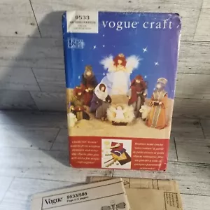 Modello di cucito vintage OOP Vogue 9533 set presepe natalizio progetto artigianale (H) - Foto 1 di 7