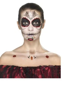 Kit Completo Maquillaje FX Día de Muertos Rojo y Negro - Imagen 1 de 2