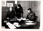 Original Press Photo WW2 BEF Brigadier A C Hughes & Captain R Reddrup 1939