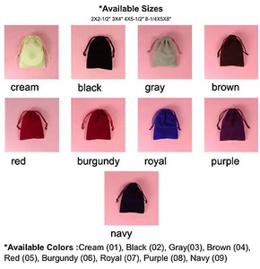 VELOUR JEWELRY BAG-4x5-1/2"-25/pk, Wedding Party Favor Gift Candy Pouch. - Picture 1 of 1