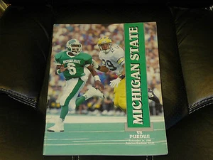 1992 PURDUE AT MICHIGAN STATE COLLEGE FOOTBALL PROGRAM EX-MINT - Picture 1 of 1