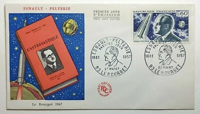 1967 France Esnault Pelterie Aviation Rocket Space Pioneer First Day Cover #1754 - Image 1 of 2