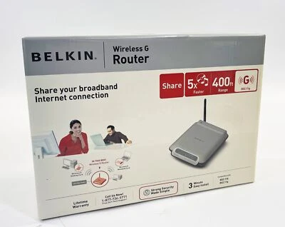 Belkin Wireless G Router 400 Ft Range Internet Router F5D7230-4 - Image 1 of 3