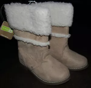 Crazy 8 Winterstiefel khaki Wildlederimitat Sherpa hellbraun neu mit Etikett 12 Mädchen - Bild 1 von 2